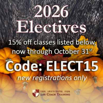 2026 Electives: 15% off classes listed below through October 31 with code ELECT15. New registrations only.